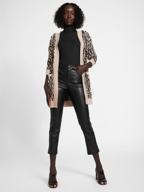 Guess Madam Zèbre Imprimé Cardigan Mocassin Multi