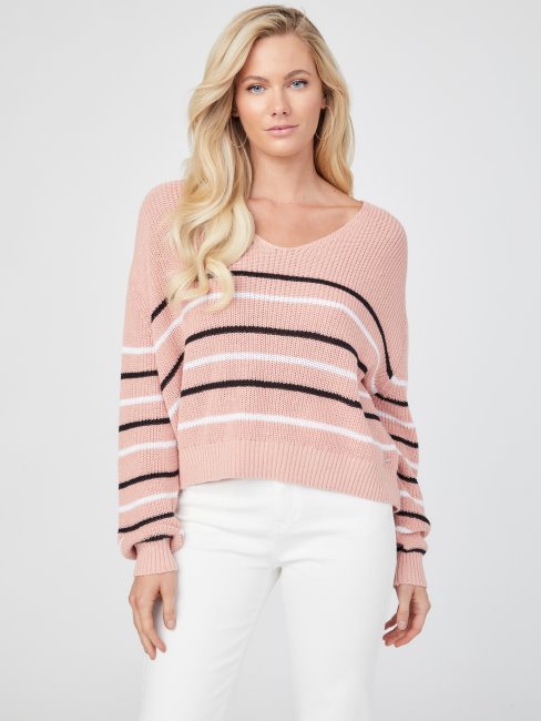 Pull Rayé Ilaria Guess Peach Rose Multi