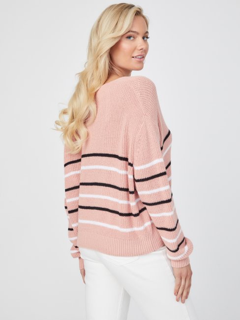 Pull Rayé Ilaria Guess Peach Rose Multi