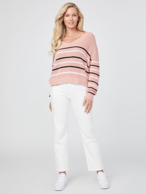 Pull Rayé Ilaria Guess Peach Rose Multi