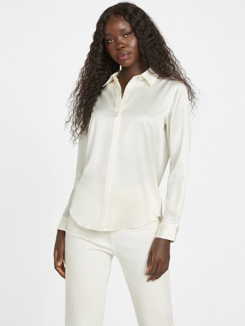 Nuisette Blanche En Satin Guess Honor Dove