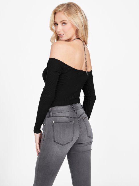 Pull Deviner Magaly Dos Nu Noir Jais