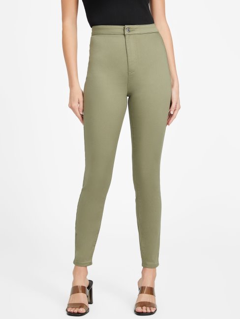 Guess Isle Wash 32'' Eco Nova Pantalon Moulant à Taille Ultra Haute