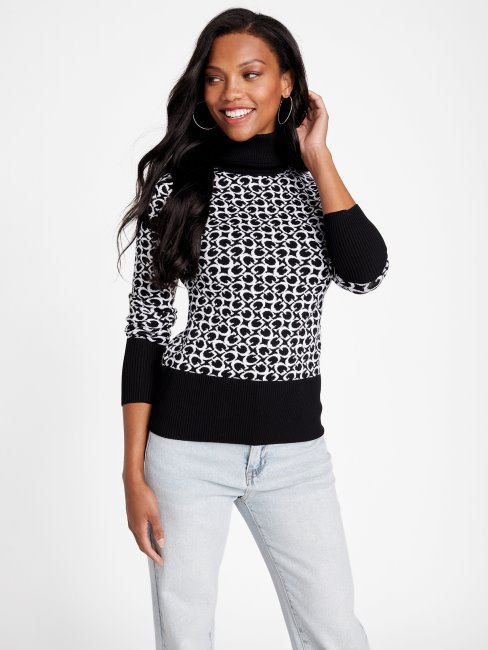 Pull Col Roulé Eco Lohan Multi Guess Noir Jais