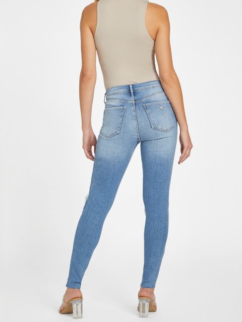 Guess Eco Zuley Destroy Jean Skinny Taille Mi-haute Délavage Clair Destroy