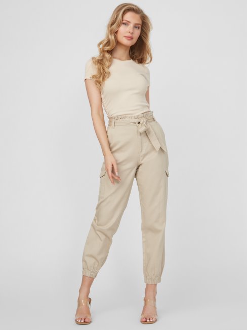 Pantalon En Sergé Padgett Kaki Guess