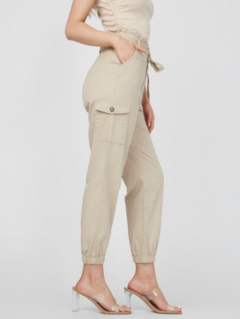 Pantalon En Sergé Padgett Kaki Guess