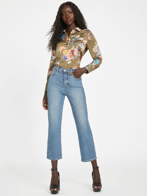 Honneur Chemise En Satin Imprimé Lux Infusé Guess