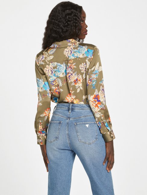 Honneur Chemise En Satin Imprimé Lux Infusé Guess