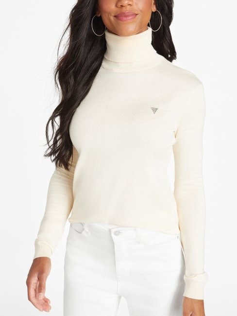 Vanille Blush Guess Tamara Pull à Col Roulé