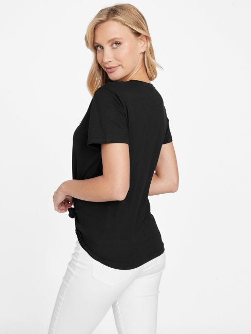 T-shirt à Logo Iggy Noir De Jais Guess