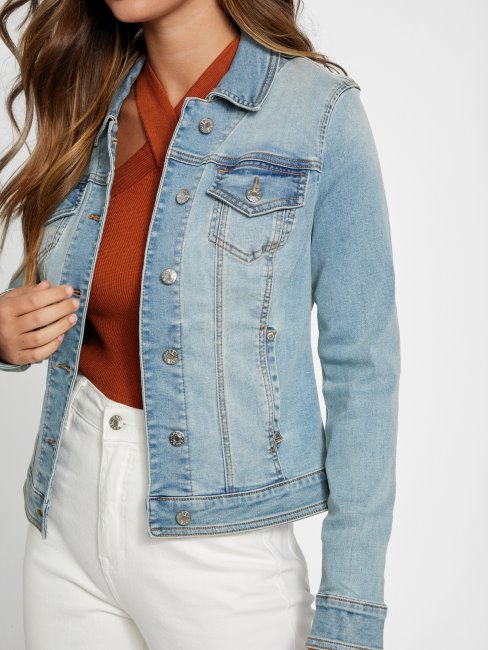 Veste En Jean Alisana Délavé Clair