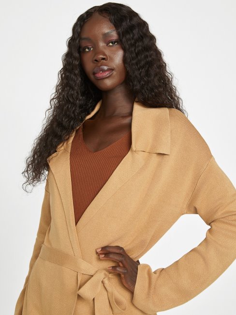 Cardigan Long Guess Dani Taupe Grillé