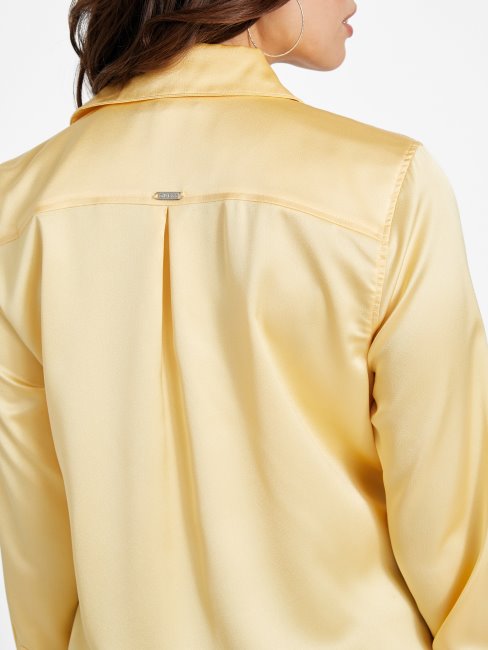 Guess Honor Chemise En Satin Lever Du Soleil Poussiéreux