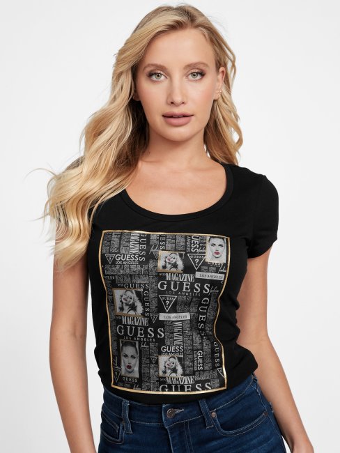 Eco Sia Mesh Tee Guess Noir Jet