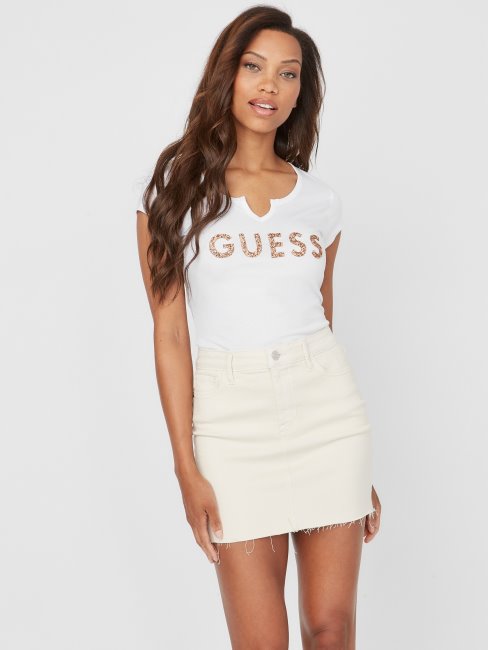 Holly Crush Tee Blanc Pur Multi Guess