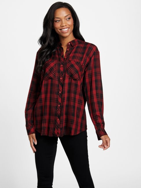 Haut Boutonné à Carreaux Guess Chai Holiday Bliss