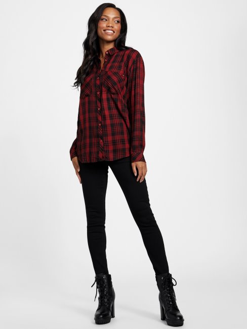 Haut Boutonné à Carreaux Guess Chai Holiday Bliss