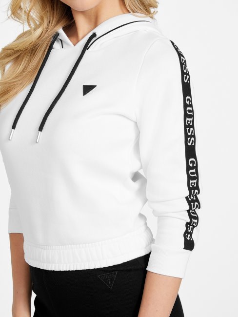 Sweat à Capuche Logo Dani Blanc Pur Guess