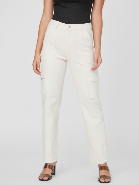 Jean Cargo Taille Haute Hayden Guess Blanc Montagne