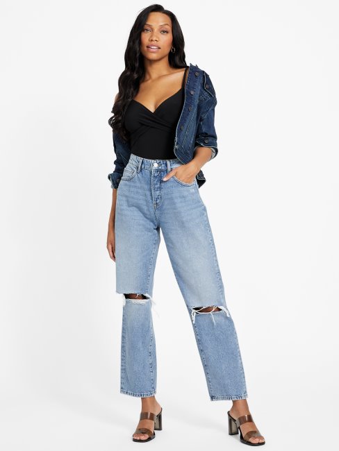 Body Noir De Jais à Fleurs Guess Gil