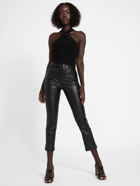 Guess Paris Pull Top Noir De Jais