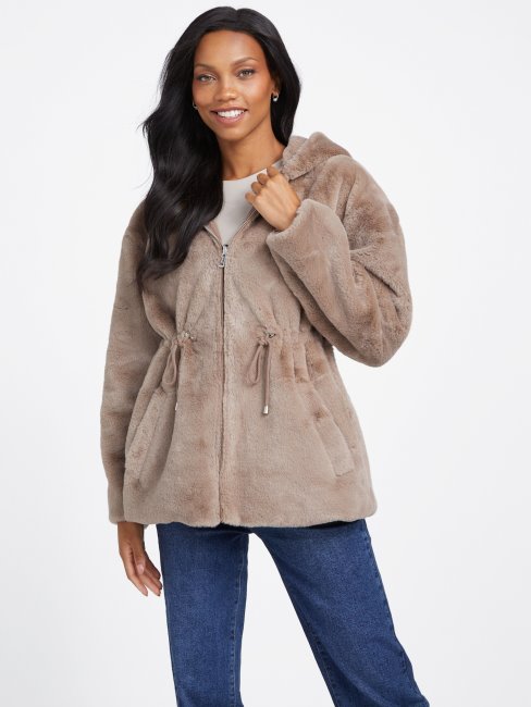 Guess Veste Réversible Fatima Mousse Taupe