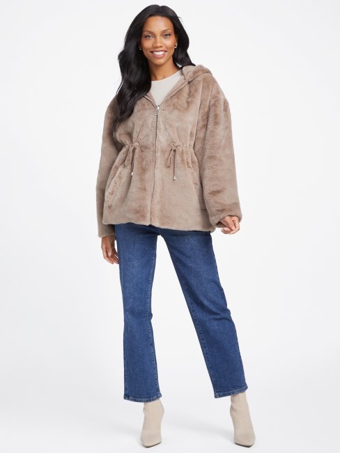 Guess Veste Réversible Fatima Mousse Taupe