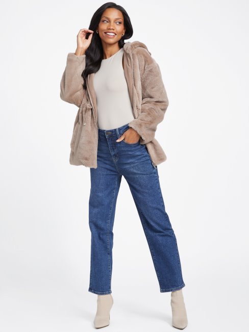 Guess Veste Réversible Fatima Mousse Taupe