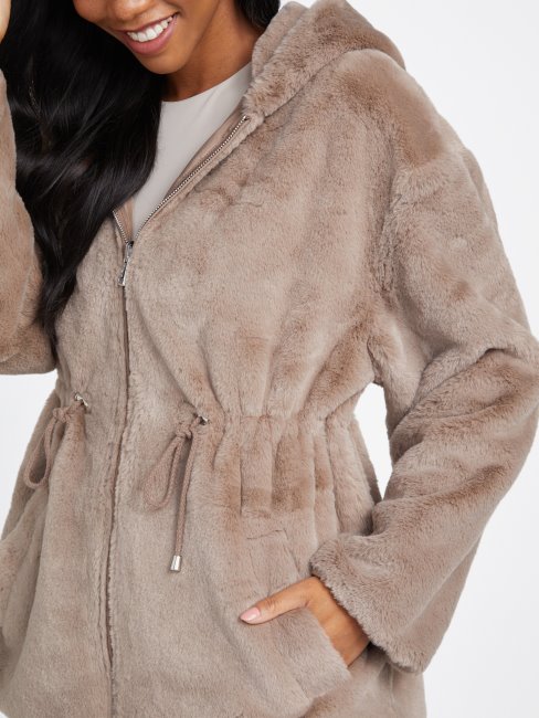 Guess Veste Réversible Fatima Mousse Taupe