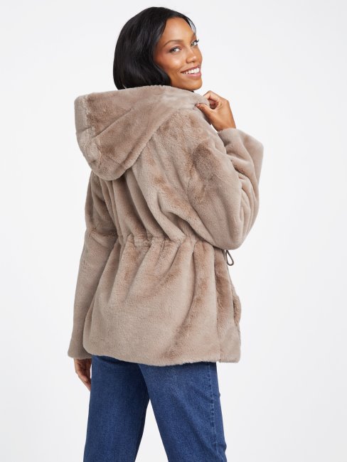 Guess Veste Réversible Fatima Mousse Taupe