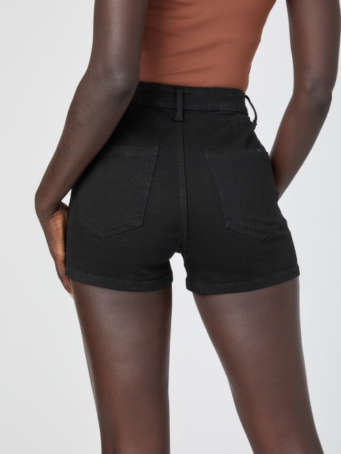 Short En Jean Eco Novalita Taille Haute Noir Guess