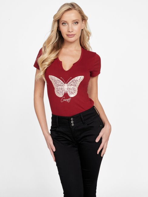 Eco Cera Papillon Tee Guess Jus De Betterave Rouge