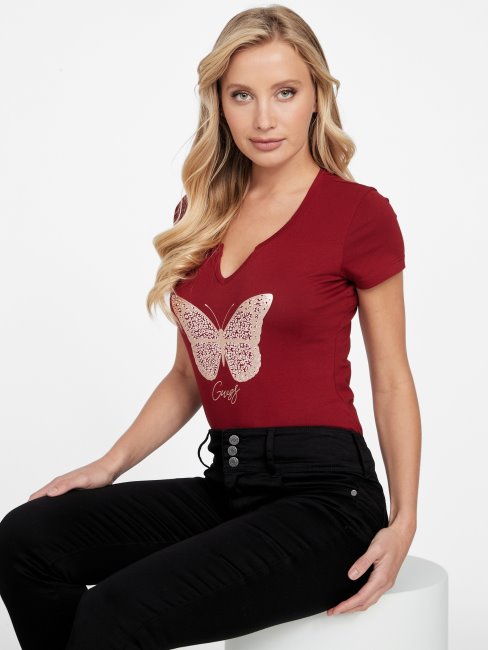 Eco Cera Papillon Tee Guess Jus De Betterave Rouge