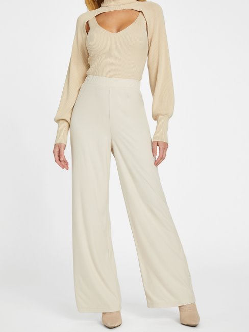 Pantalon Palazzo Valene Huître Perlée Devine