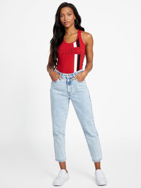 Eco Racer Logo Debardeur Guess Rugby Rouge