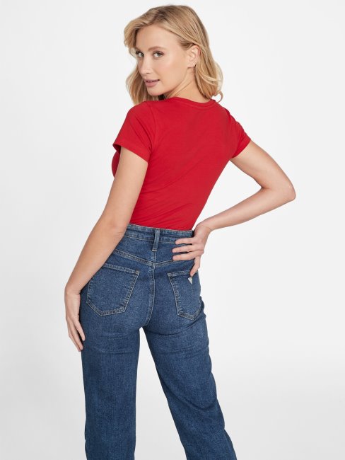 Tee Lobe Rouge Rugby Guess