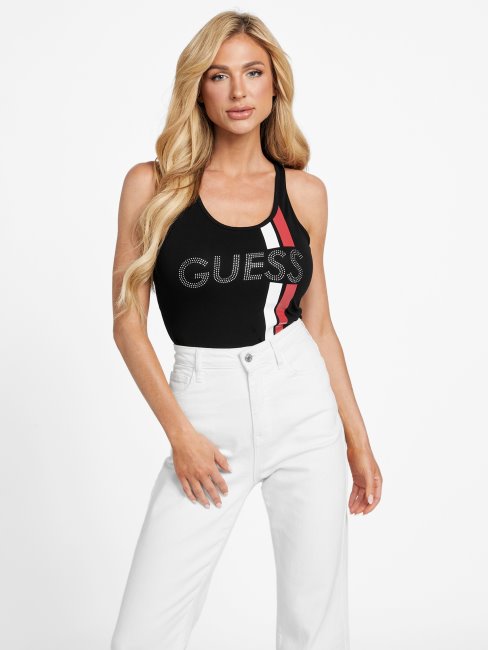 Débardeur Eco Racer Logo Noir Jais Deviner