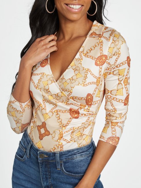 Body Imprimé Eco Fannah Cool Hiver Chain Print Guess