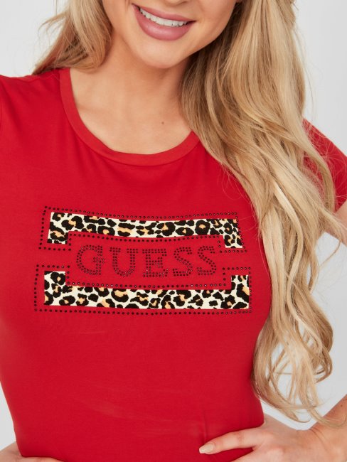 Tee Shirt Capri Logo Rugby Rouge Guess