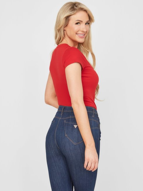 Tee Shirt Capri Logo Rugby Rouge Guess