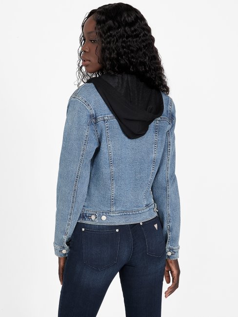 Veste En Jean à Capuche Stella écolo à Délavage Moyen