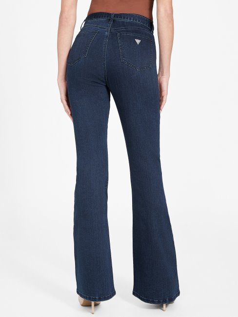 Guess Eco Paloma Pantalon évasé Ceinturé Délavé Foncé