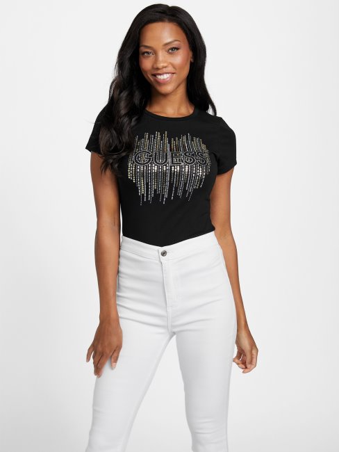 Tee Shirt Frances Jet Noir Guess