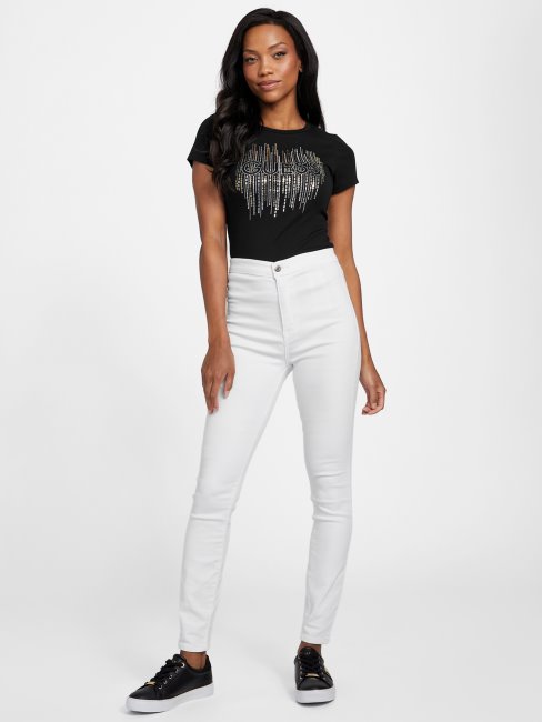 Tee Shirt Frances Jet Noir Guess