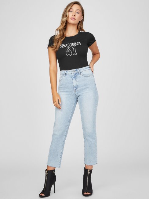 Tee Shirt Guess Rhodes Noir De Jais