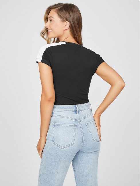 Tee Shirt Guess Rhodes Noir De Jais