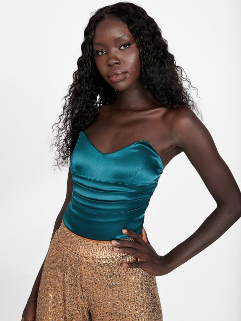 Madelina Body Plissé Guess Sarcelle Royale