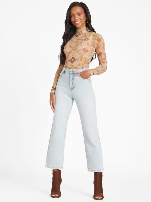 Eco Eara Top Cabana Défilement Taupe Mousseux Guess