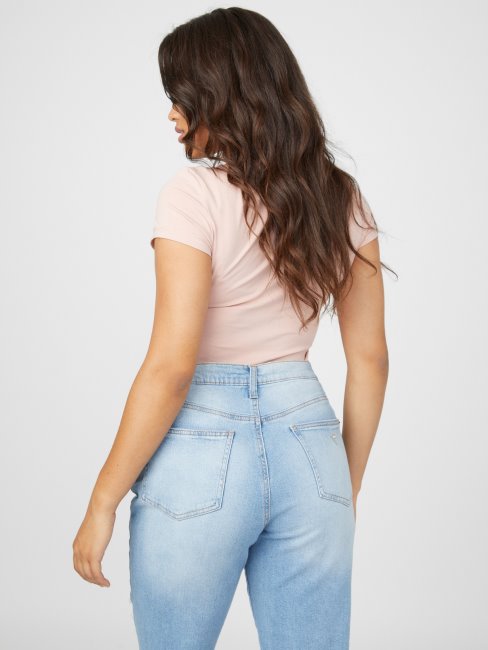 T-shirt à Sequins Sterling Guess Rose Brillant